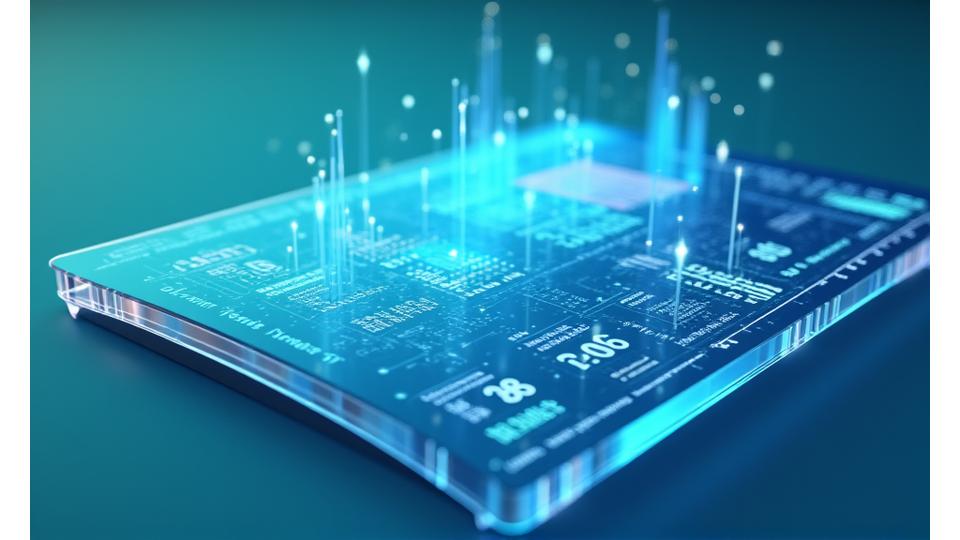 Μοντέρνο interface ευεξίας σε οθόνη tablet, με γραφήματα δεδομένων και φουτουριστικά στοιχεία, που υποδηλώνουν AI και εξατομίκευση.
